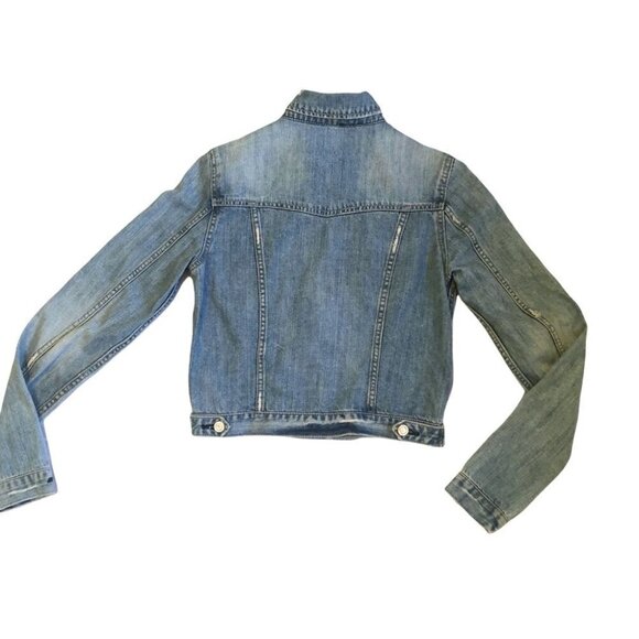 American Eagle Tomgirl  Cropped Denim Jacket Size Sm - Picture 3 of 11